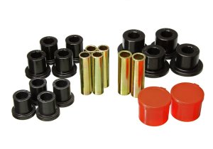 Ford Ranger Leaf Spring Bushing Set - Rear - Energy Suspension - 2.25 in. O.D. Main Eye and 9/16 in. Rear Spring Eye Bolt - Black - `98-`11